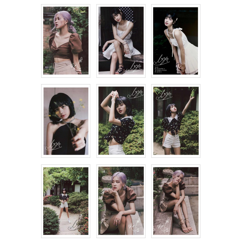 [Ép Lụa] Lomo Card BLACKPINK - Summer Diary 2020 ( full 63 ảnh có chữ ký)